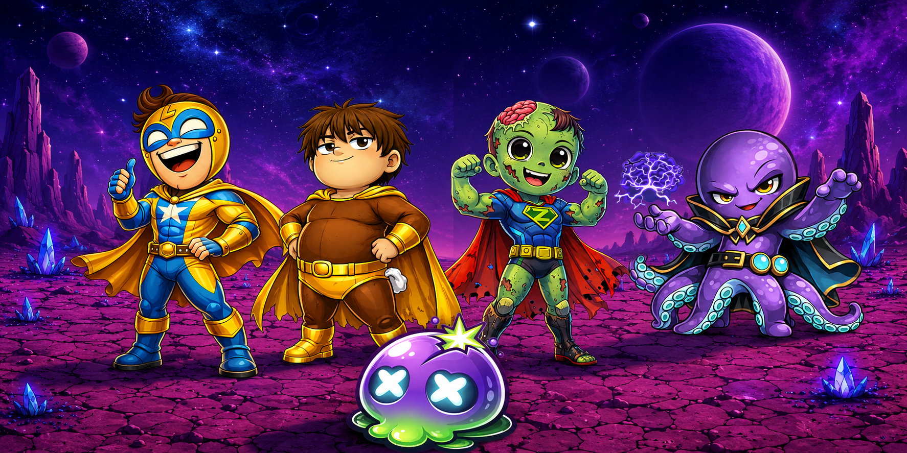 TransferKings Heroes – Aegis Star, Mighty Maybe, Grave Zagg, Voidopus